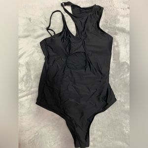 Black one piece bikini
